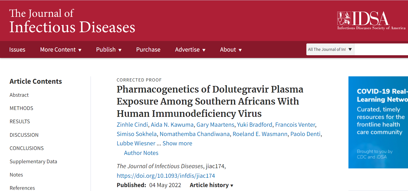 Pharmacogenetics of dolutegravir in Africans | UCT Pharmacometrics