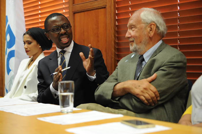 Prof Bongani Mayosi at the announcement on 9 March of the CDH2 gene discovery