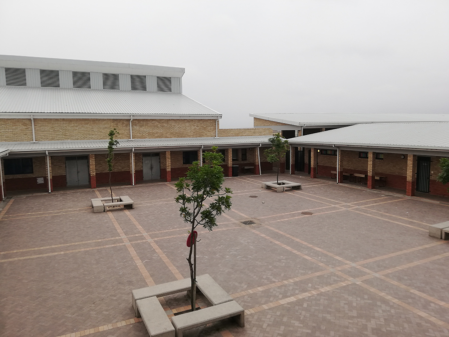 Courtyard where kids play in break time