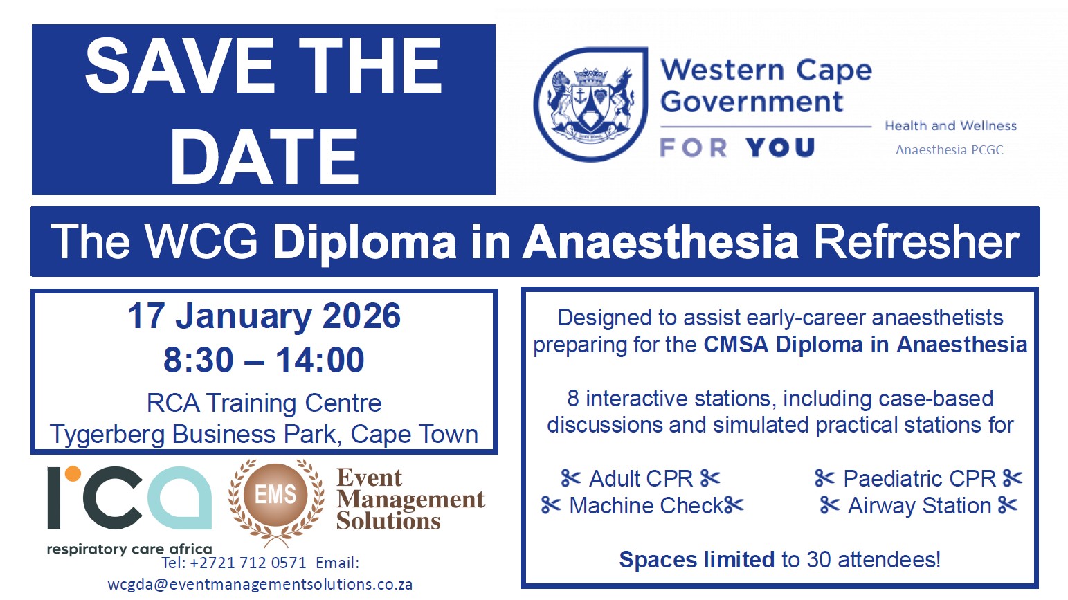 DA course flyer Save the date