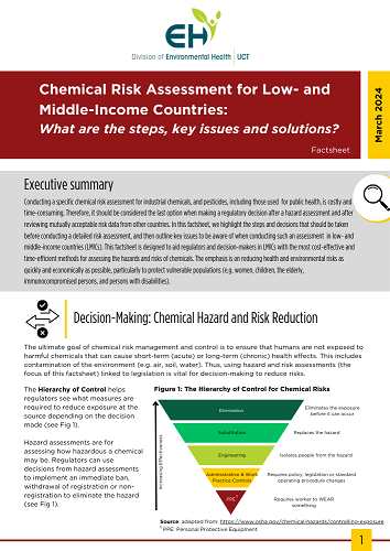 Chemical Risk Assessment Factsheet Cover