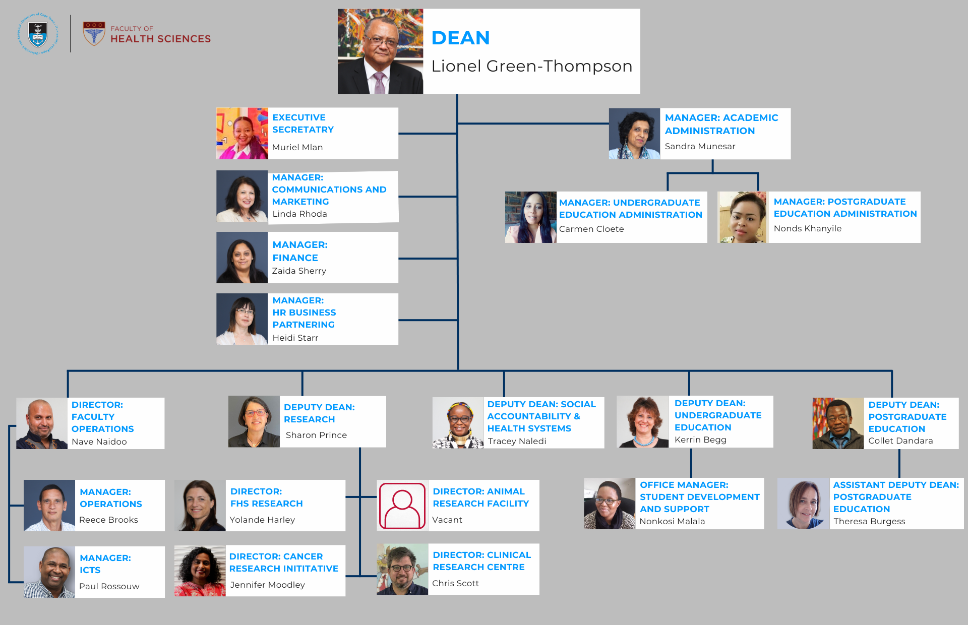 Faculty Organogram | Faculty of Health Sciences