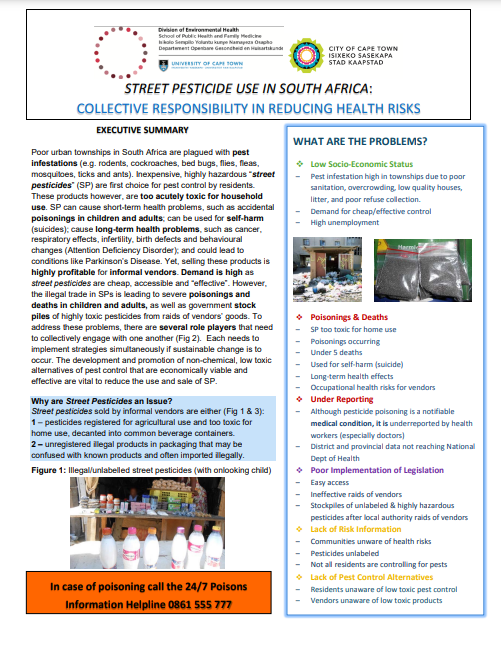 Street pesticides Policy Brief cover