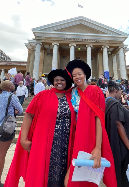 Dr Zinhle Cindi with her supervisor Associate Professor Phumla Sinxadi