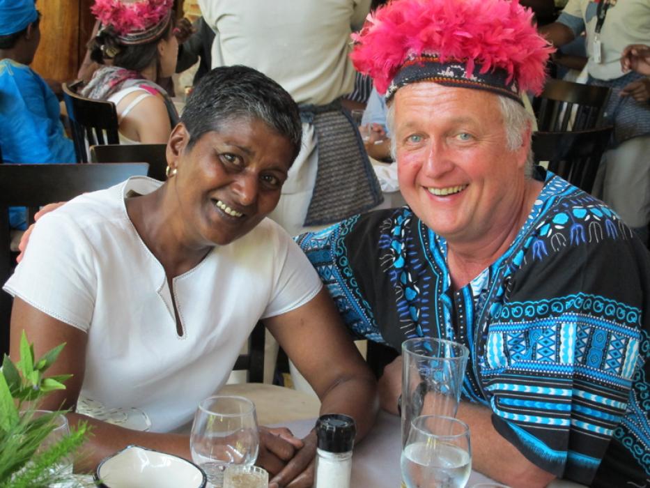 Frank & Sharm with hat