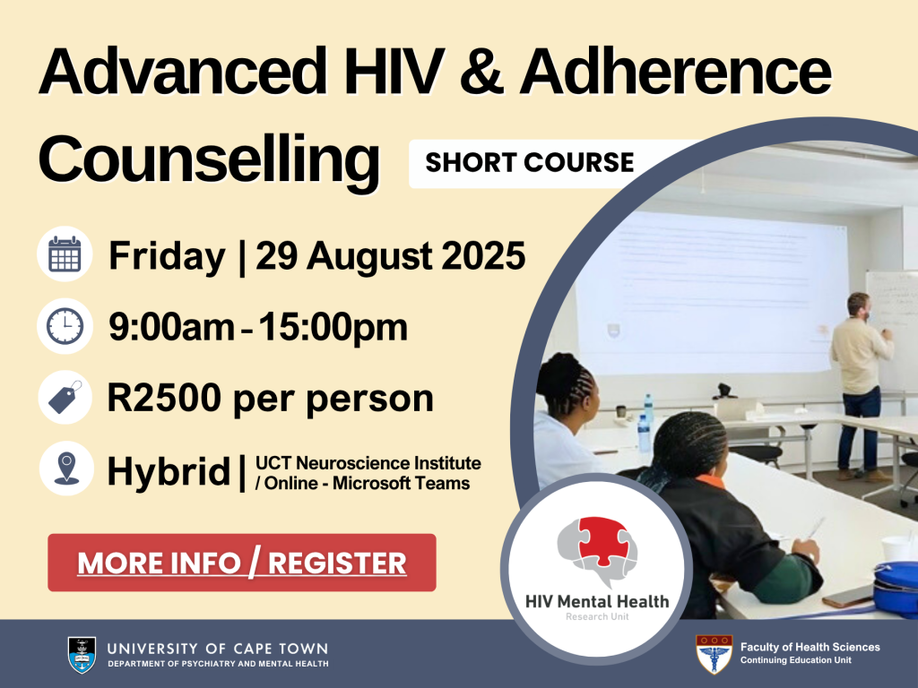 Basic HIV Counselling Short Course: 29 August Poster